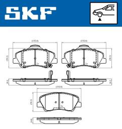Zestaw klocków hamulcowych, hamulce tarczowe SKF VKBP80268A
