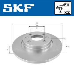 Tarcza hamulcowa SKF VKBD80025S2