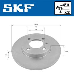 Tarcza hamulcowa SKF VKBD80184S2