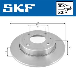 Tarcza hamulcowa SKF VKBD90285S2
