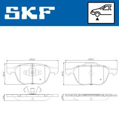 Zestaw klocków hamulcowych, hamulce tarczowe SKF VKBP80262