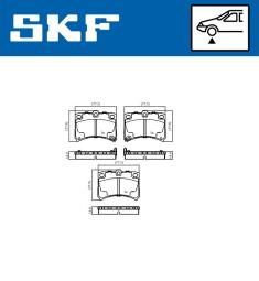 Zestaw klocków hamulcowych, hamulce tarczowe SKF VKBP81125A