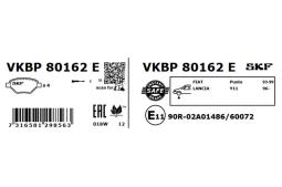 Zestaw klocków hamulcowych, hamulce tarczowe SKF VKBP80162E