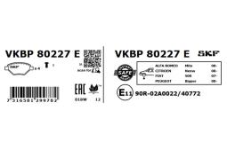 Zestaw klocków hamulcowych, hamulce tarczowe SKF VKBP80227E