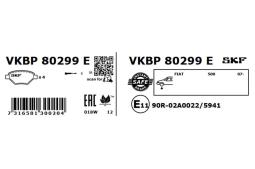 Zestaw klocków hamulcowych, hamulce tarczowe SKF VKBP80299E