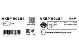 Zestaw klocków hamulcowych, hamulce tarczowe SKF VKBP90184