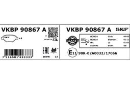 Zestaw klocków hamulcowych, hamulce tarczowe SKF VKBP90867A