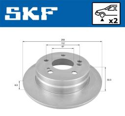 Tarcza hamulcowa SKF VKBD90230S2