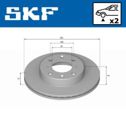 Tarcza hamulcowa SKF VKBD80878V2