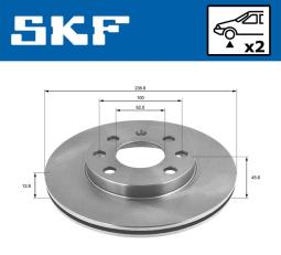 Tarcza hamulcowa SKF VKBD80929S2