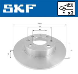 Tarcza hamulcowa SKF VKBD80941S2