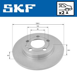 Tarcza hamulcowa SKF VKBD90361S2