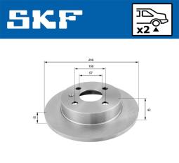 Tarcza hamulcowa SKF VKBD90497S2