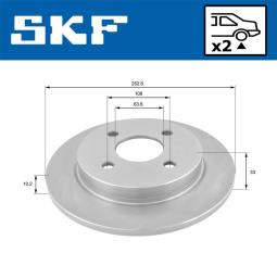 Tarcza hamulcowa SKF VKBD90520S2