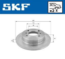 Tarcza hamulcowa SKF VKBD90735S2